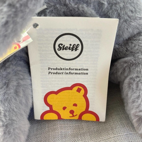 Steiff Soft Cuddly Friends ELNA ELEPHANT 064074 Stuffed Animal Plush Button Ear - Picture 11 of 13